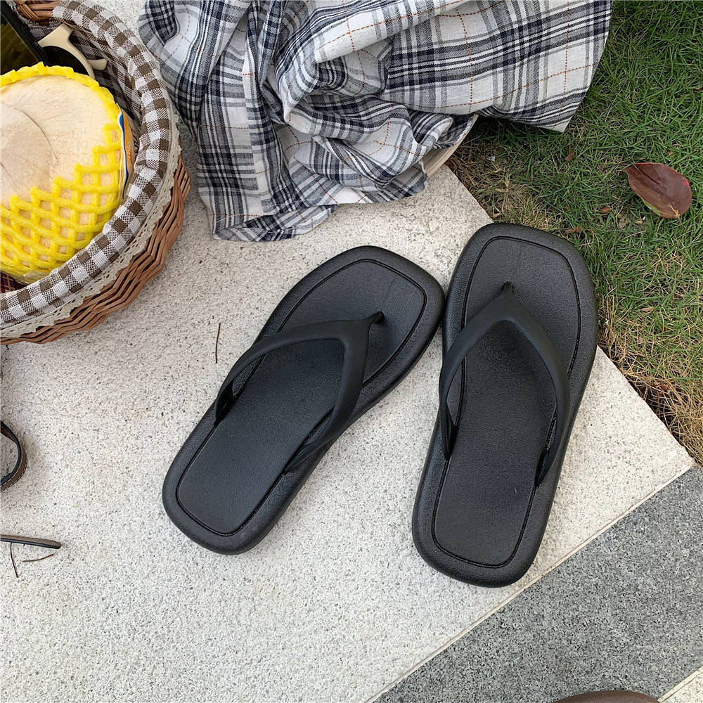Fashion Solid Color Flip-flops Women's Soft Bottom Flip-flops