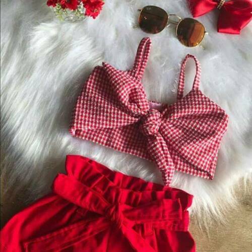 Girls' Striped Pants Suit