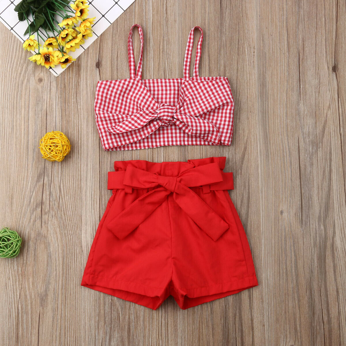 Girls' Striped Pants Suit