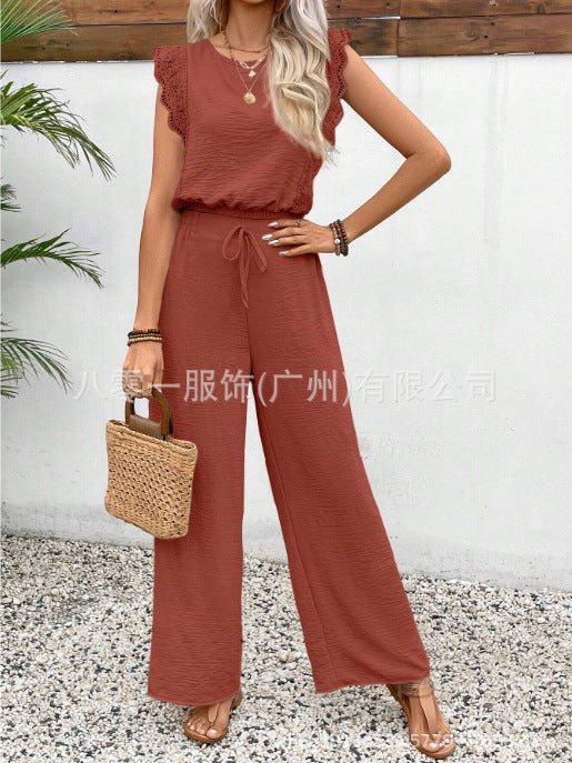 European And American Sleeveless Vest Trousers Advanced Two-piece Set For Women