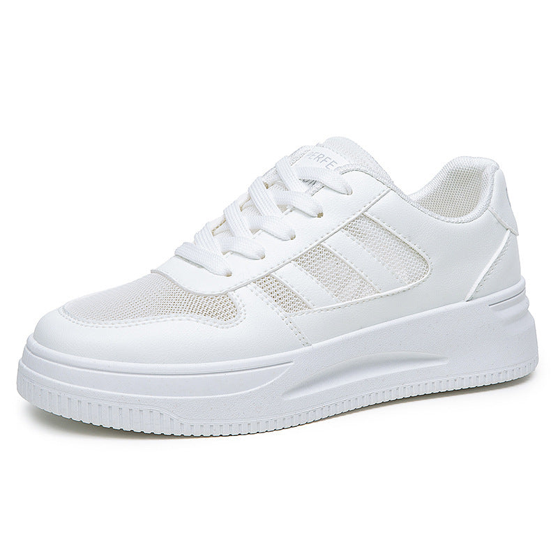 Breathable Platform Light White Shoes Women's Mesh Casual Sneaker