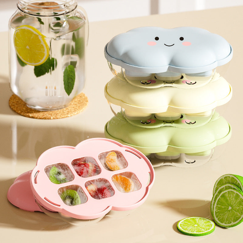 Cloud Press Ice Tray Mini 6-grid Ice Cube Mold