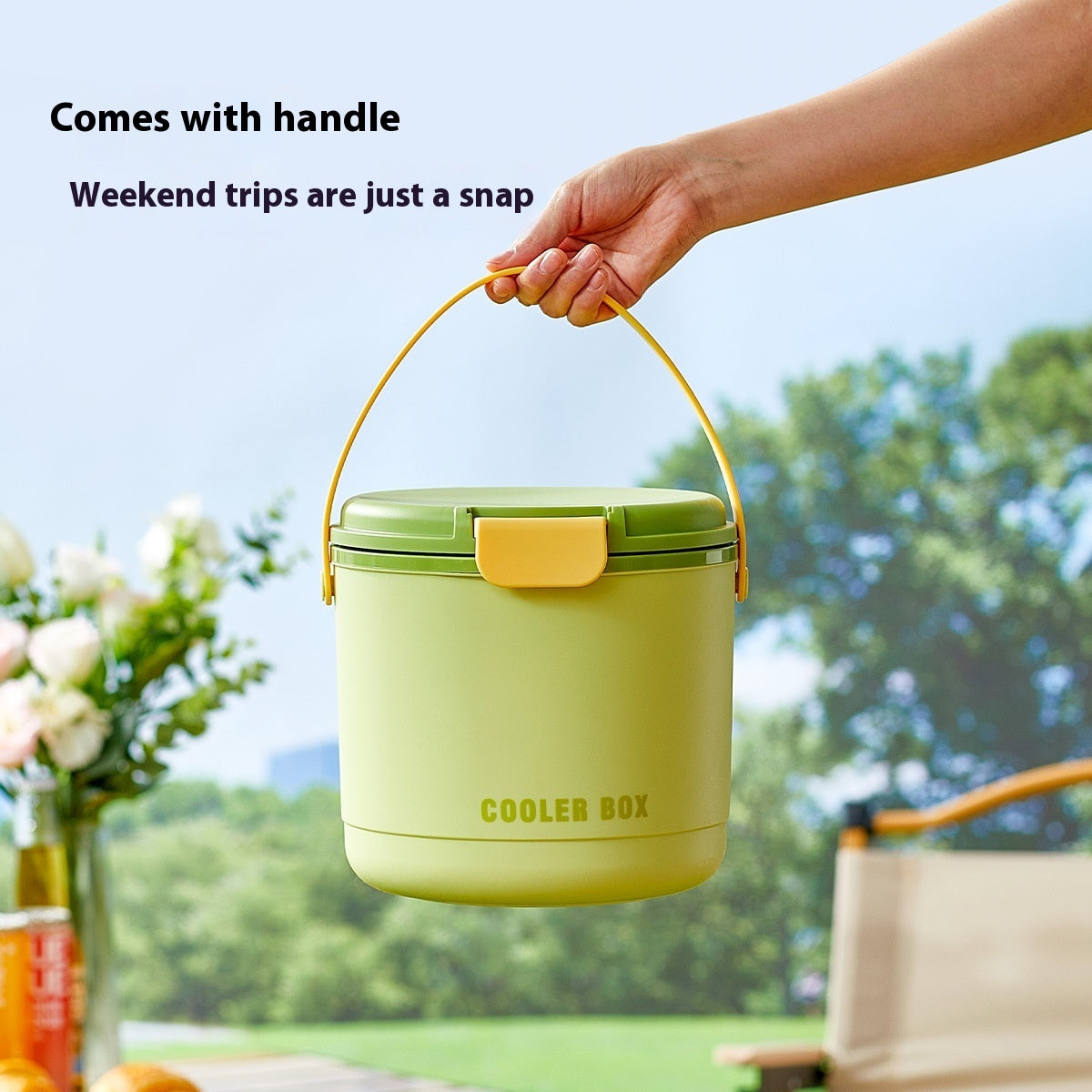 Camping Outdoor Press Ice Cube Insulation Barrel