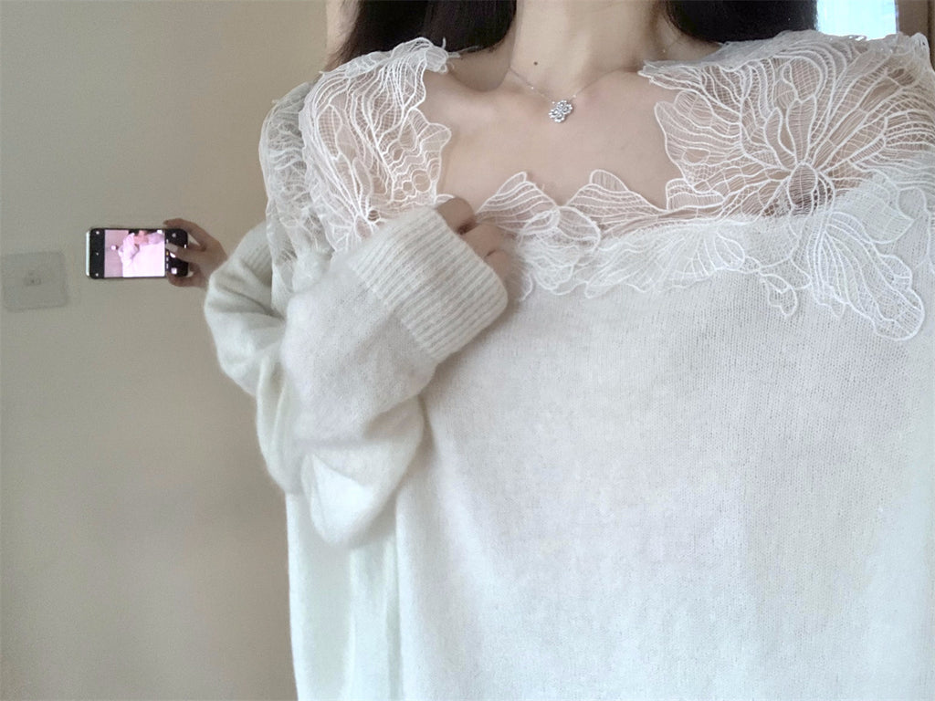 Lace Patchwork Autumn Dress Perspective