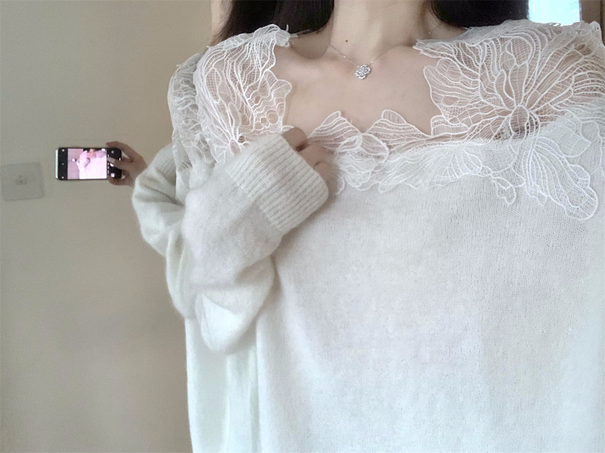 Lace Patchwork Autumn Dress Perspective