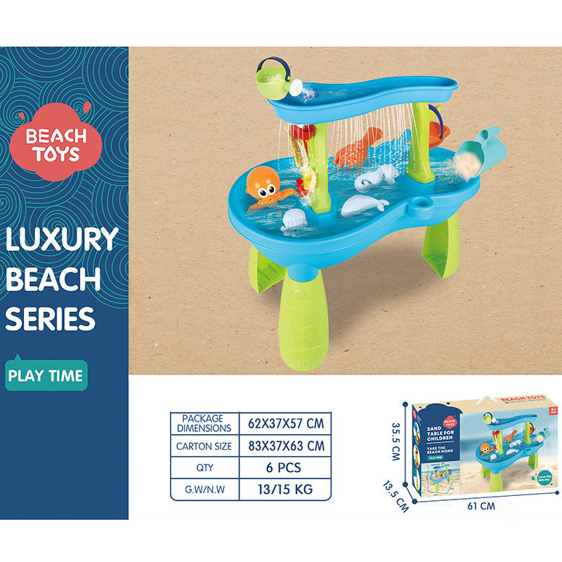 Children's Beach Table Four-layer Pool Garden Toy Suit
