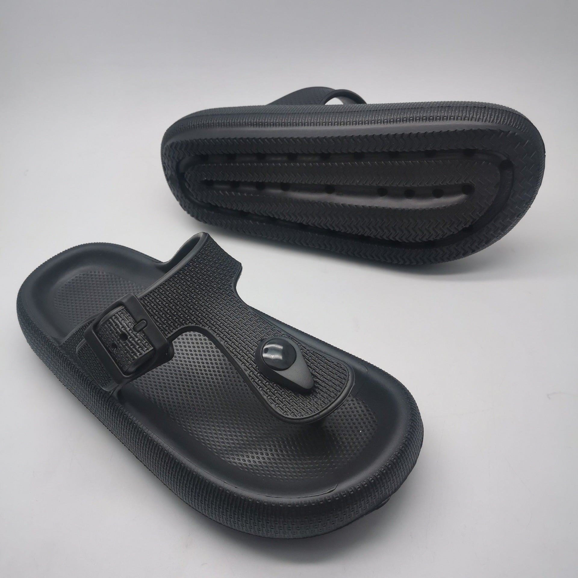EVA Buckle Flip-flop Fashion Non-slip Slip-on Slippers Outdoor Dual-use Beach Shoes