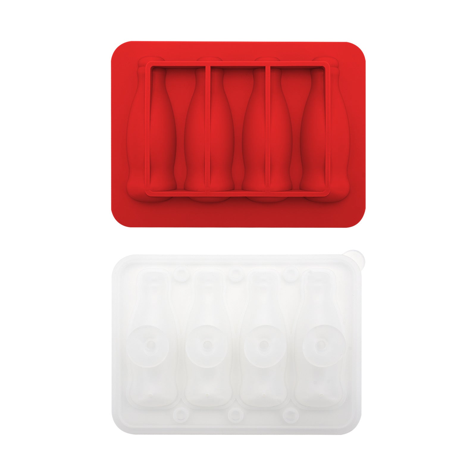 Coke Bottle Ice Tray Silicone With Cover Ice Mold