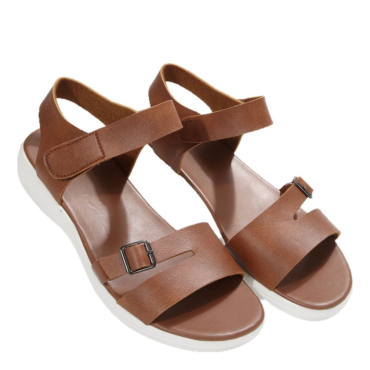 Fashion Velcro Wedge Flat Beach Sandals