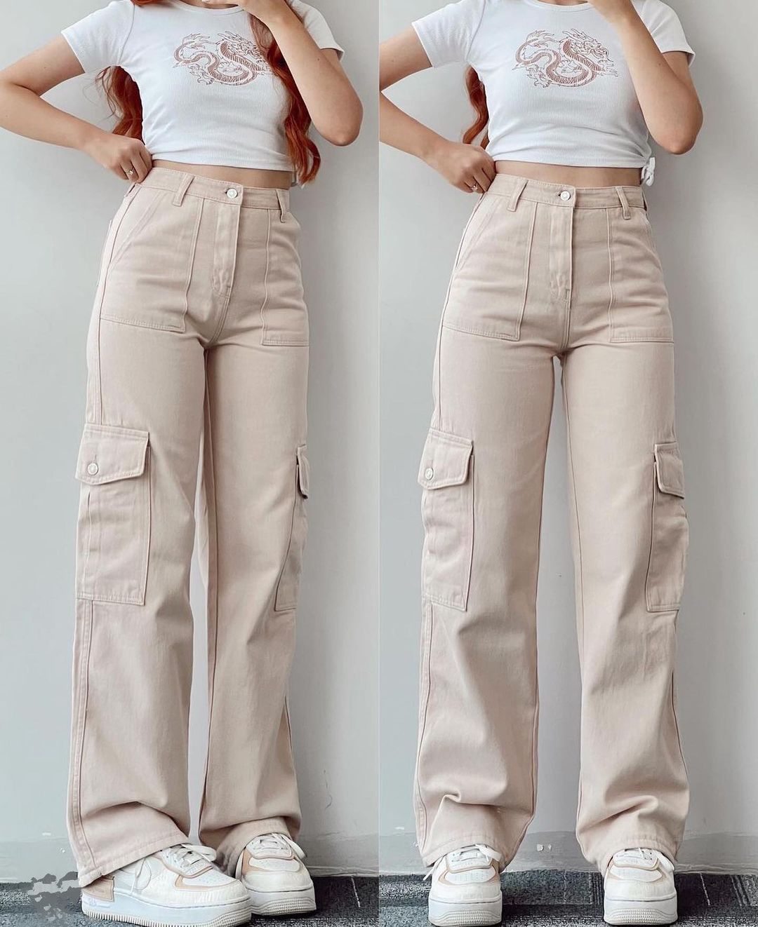 All-matching Casual Pants Three-dimensional Pocket Nipped Waist Trousers