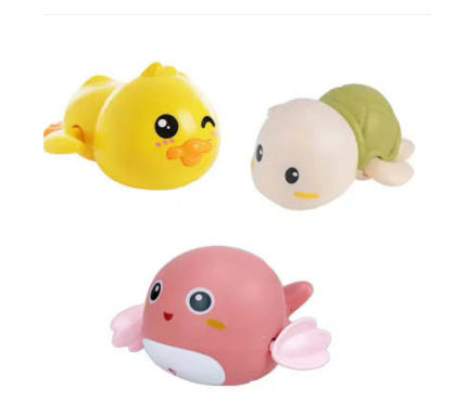Baby Bath Toys Children Playing Water Small Yellow Duck Swimming Playing Water Little Duck Little Turtle