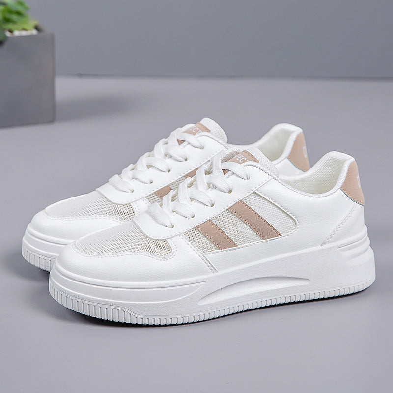 Breathable Platform Light White Shoes Women's Mesh Casual Sneaker