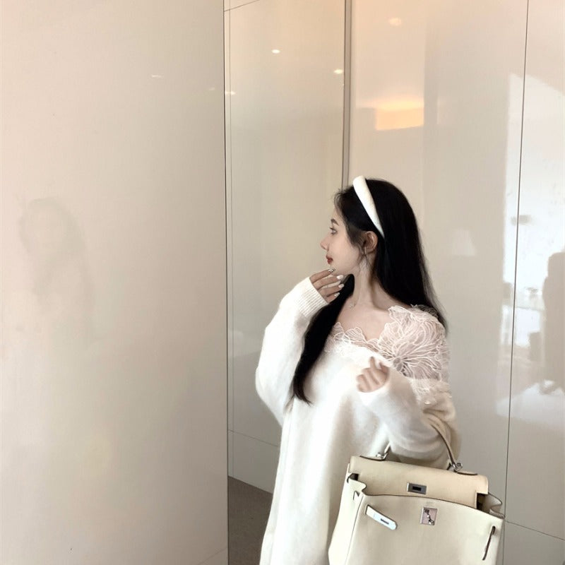 Lace Patchwork Autumn Dress Perspective