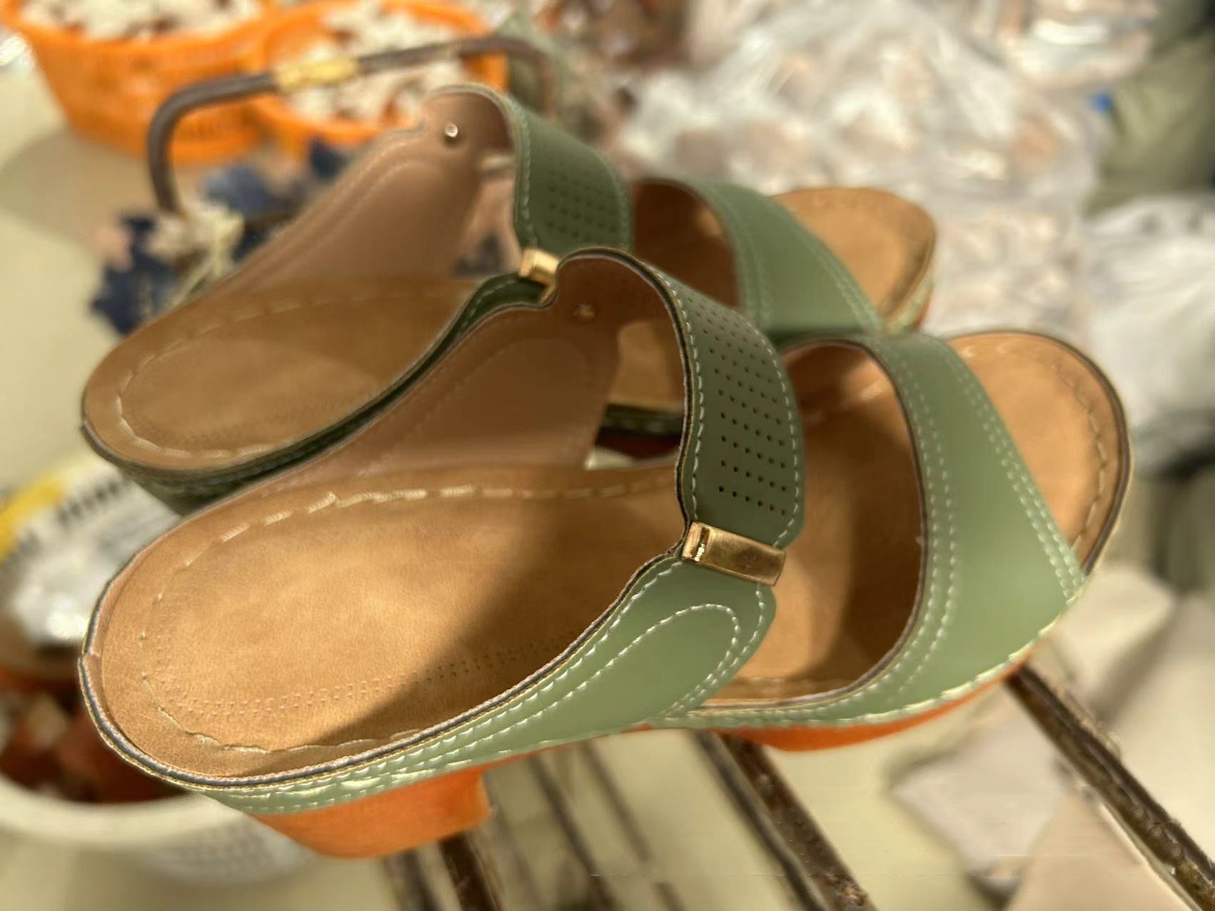 Women's Casual Anti Slip Thick Soled High Heel Sandals