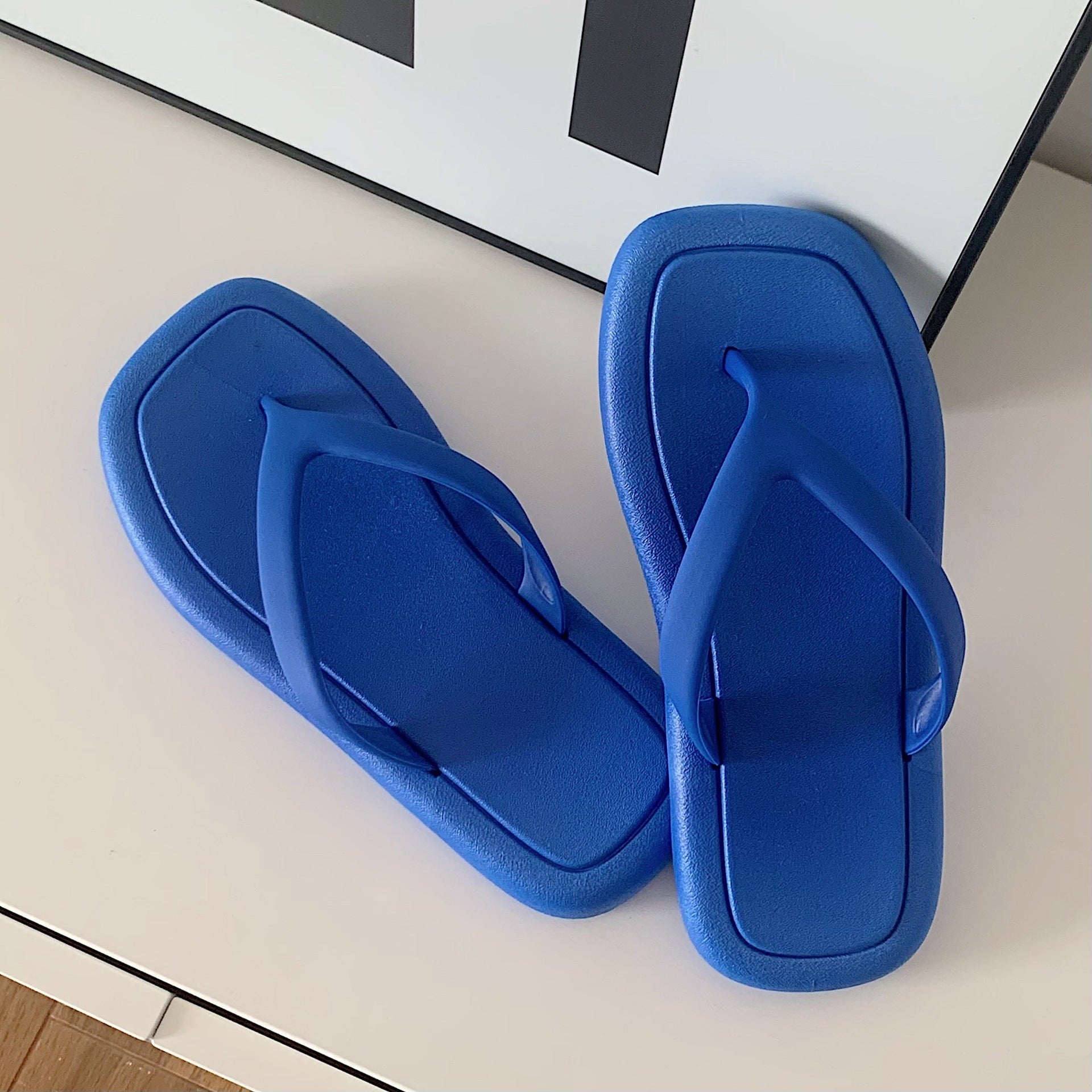 Fashion Solid Color Flip-flops Women's Soft Bottom Flip-flops