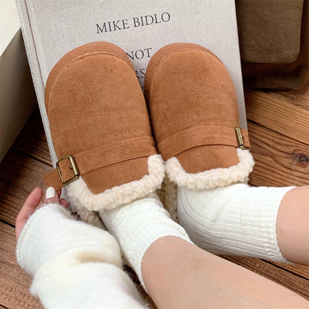 Warm And Simple Fashion Retro Style Women's Shoes