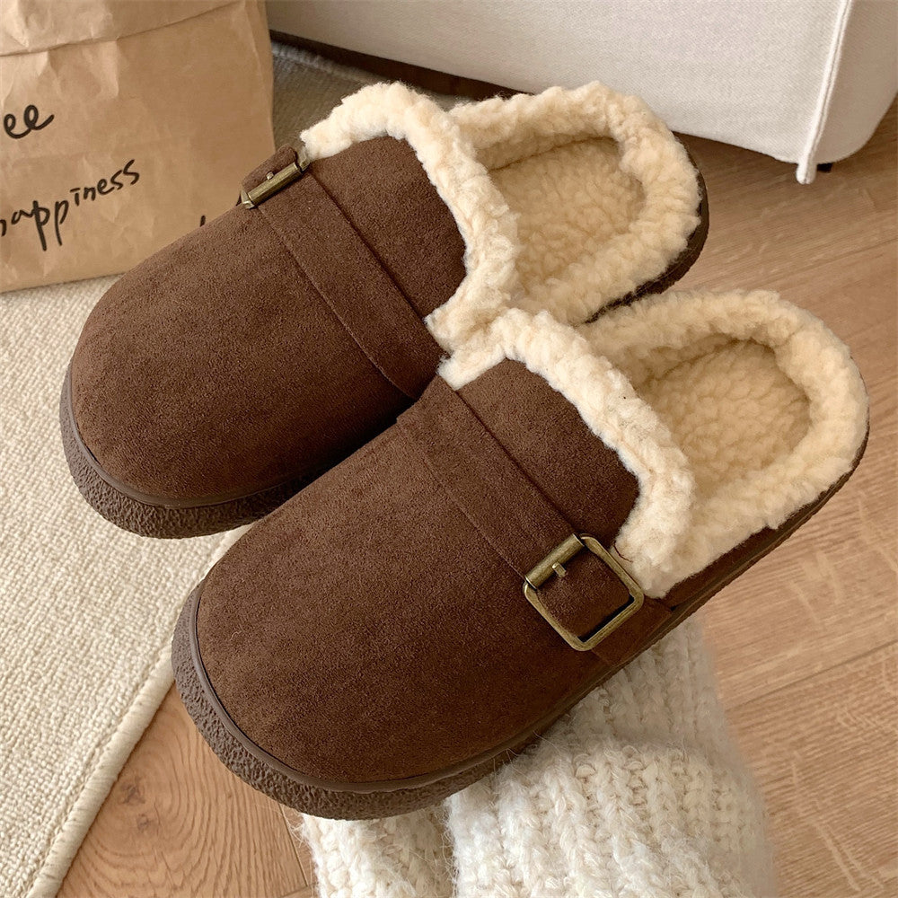 Warm And Simple Fashion Retro Style Women's Shoes