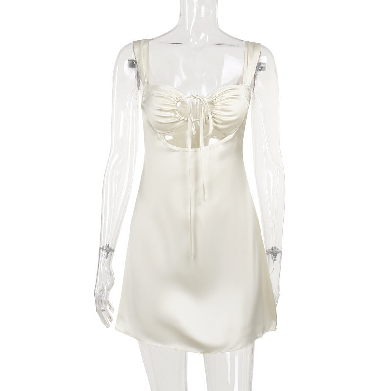 Temperament Slim-fit Lace Up Dress