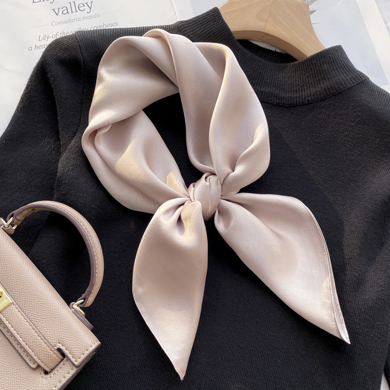 Spring And Autumn Elegant Retro Silk High-end Scarf