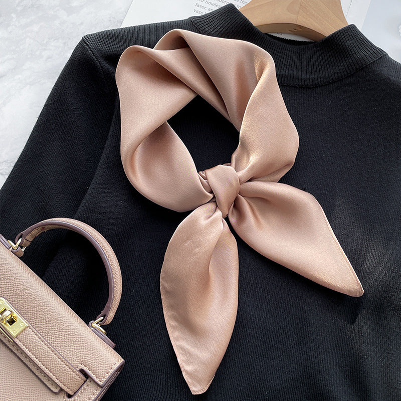 Spring And Autumn Elegant Retro Silk High-end Scarf