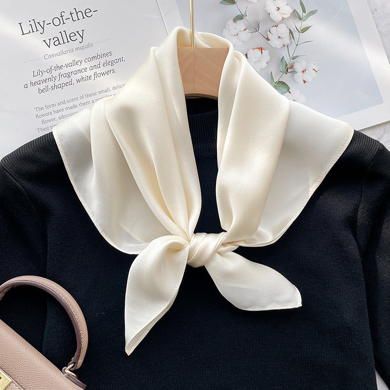 Spring And Autumn Elegant Retro Silk High-end Scarf