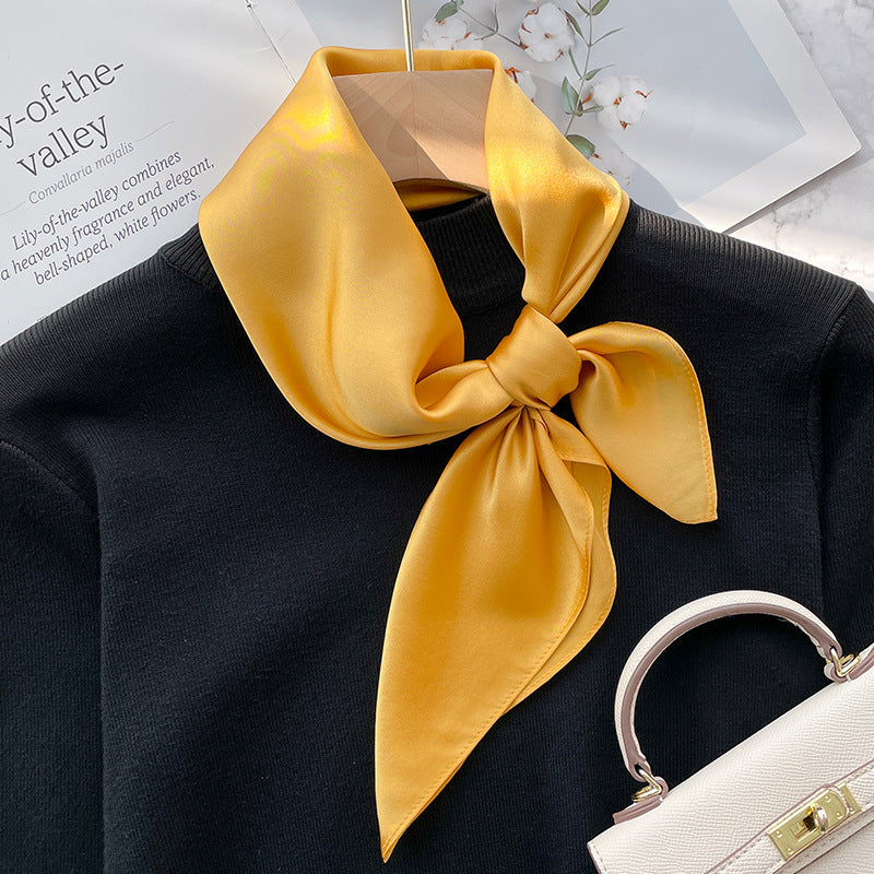 Spring And Autumn Elegant Retro Silk High-end Scarf
