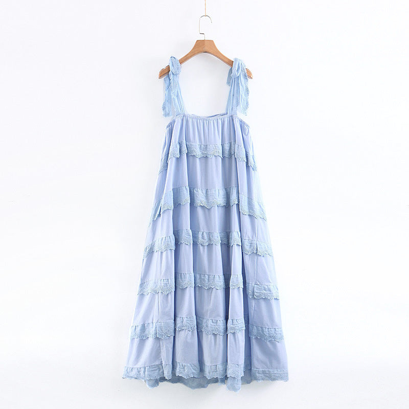 New Fringe Margin Fairy Expansion Skirt Long Dress