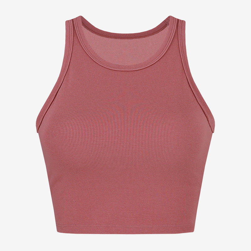 Spring And Summer New Exercise Small Vest Women With Chest Pad