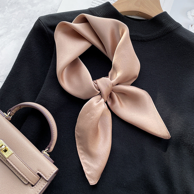 Spring And Autumn Elegant Retro Silk High-end Scarf