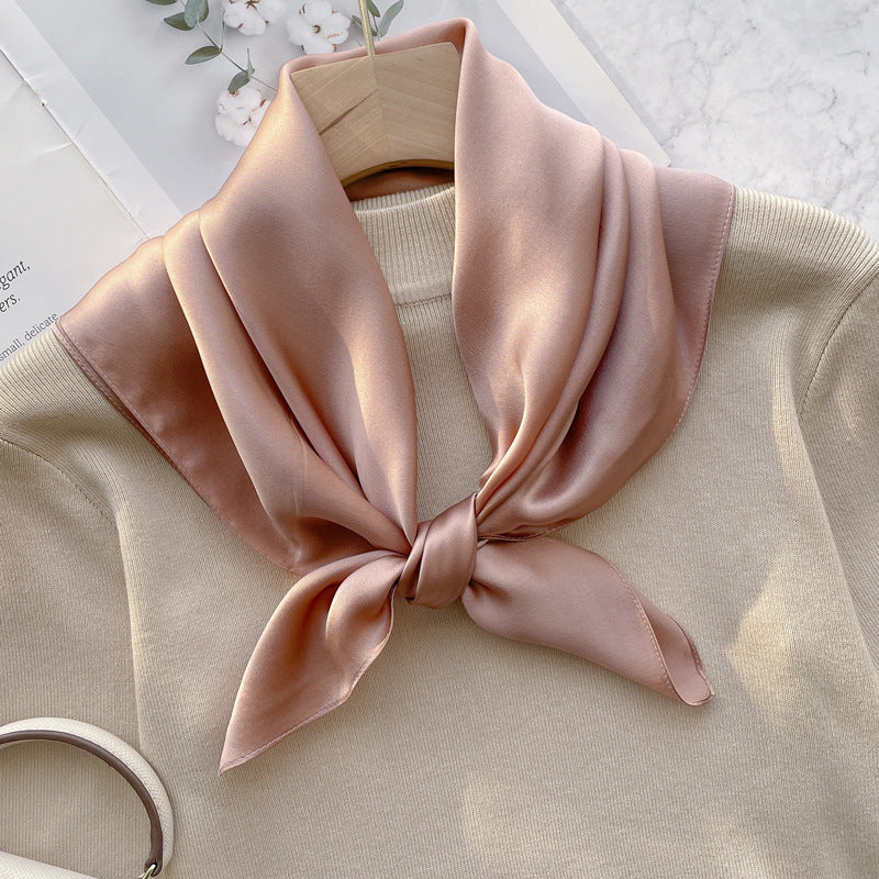 Spring And Autumn Elegant Retro Silk High-end Scarf