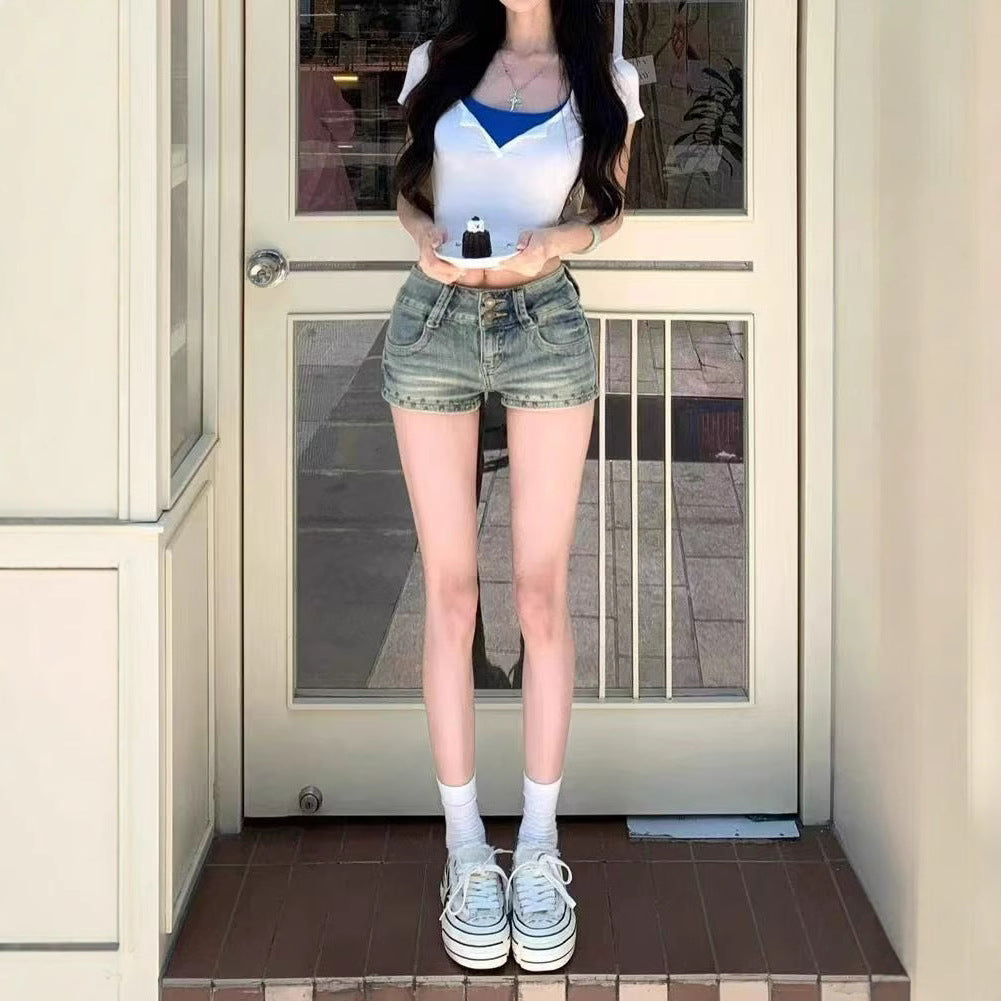 Pure Desire Style Sexy Super-fairy Slim Fit Short Sleeve Shirt