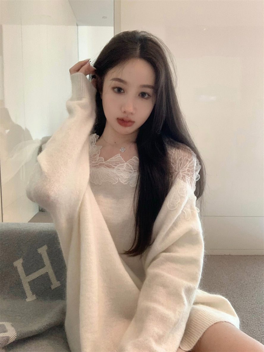 Lace Patchwork Autumn Dress Perspective