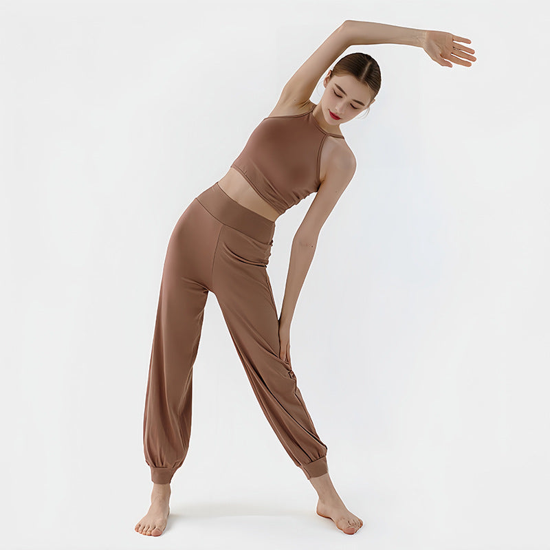 Spring Summer Workout Camisole Loose-fitting Casual Ankle-banded Trousers Suit
