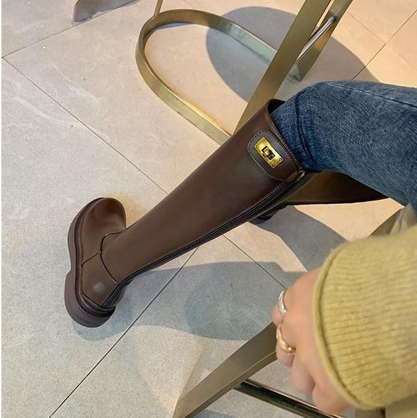 Tall Tube Knight Boots Female Autumn Winter