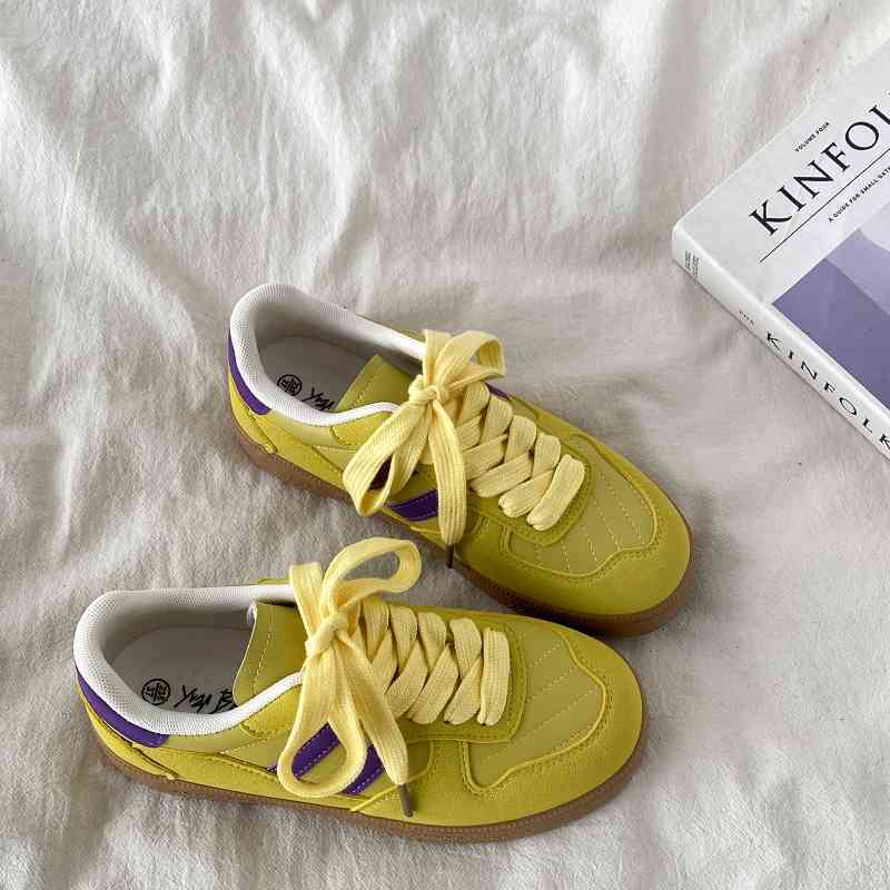 Niche Retro Green German Training Shoes For Women