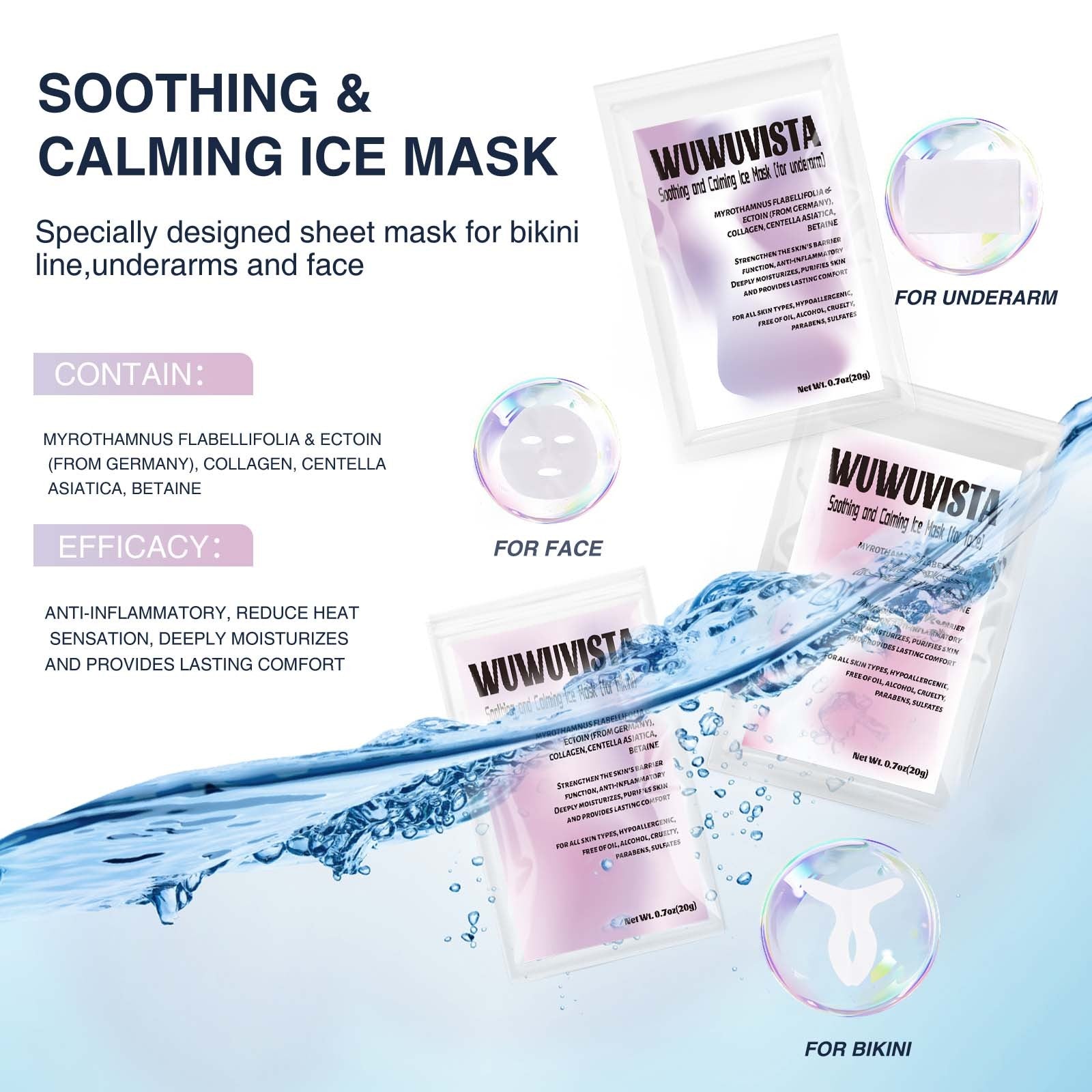 Waxing Kit WUWUVISTA 69 Items Hair Removal Wax Kit With Wax Warmer Waxing Beads For Face, Brazilian, Full Body, Bikini, Sensitiive Skin Skin Suitable For Plugs Of American, European Specification