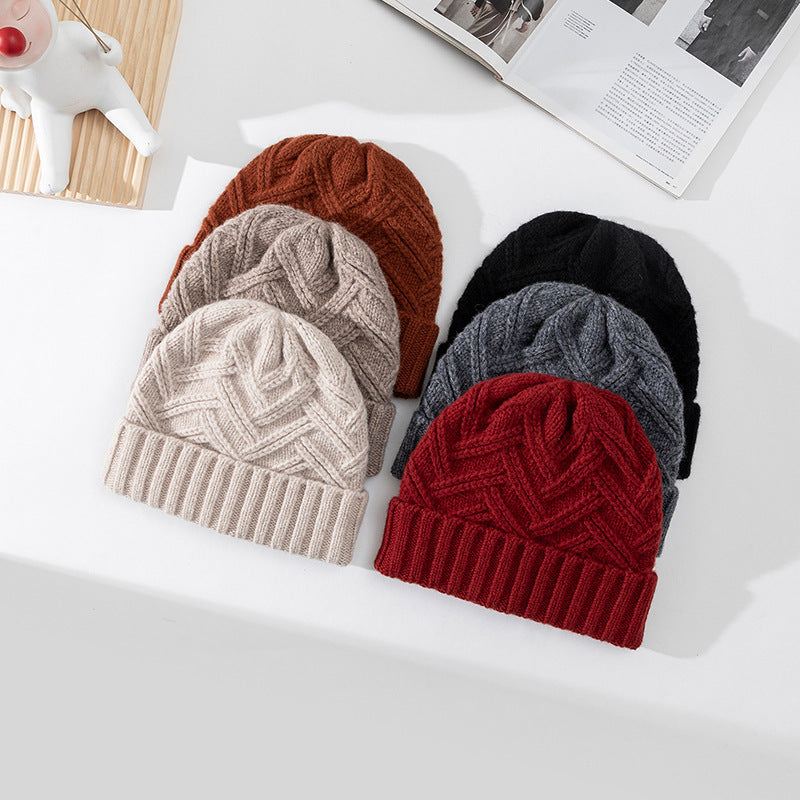 Wool Knitted Thickened Autumn And Winter Warm Wool Hat
