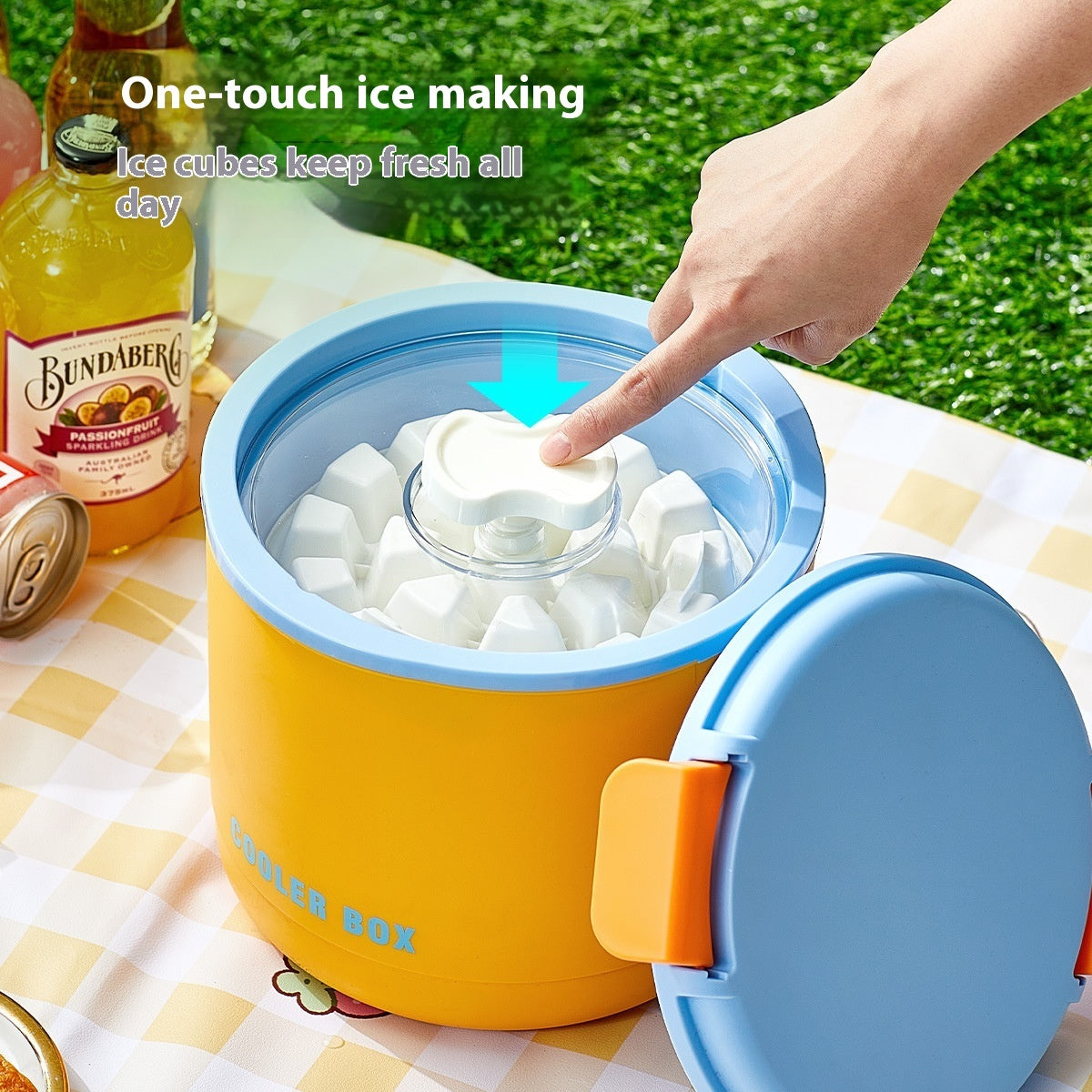 Camping Outdoor Press Ice Cube Insulation Barrel