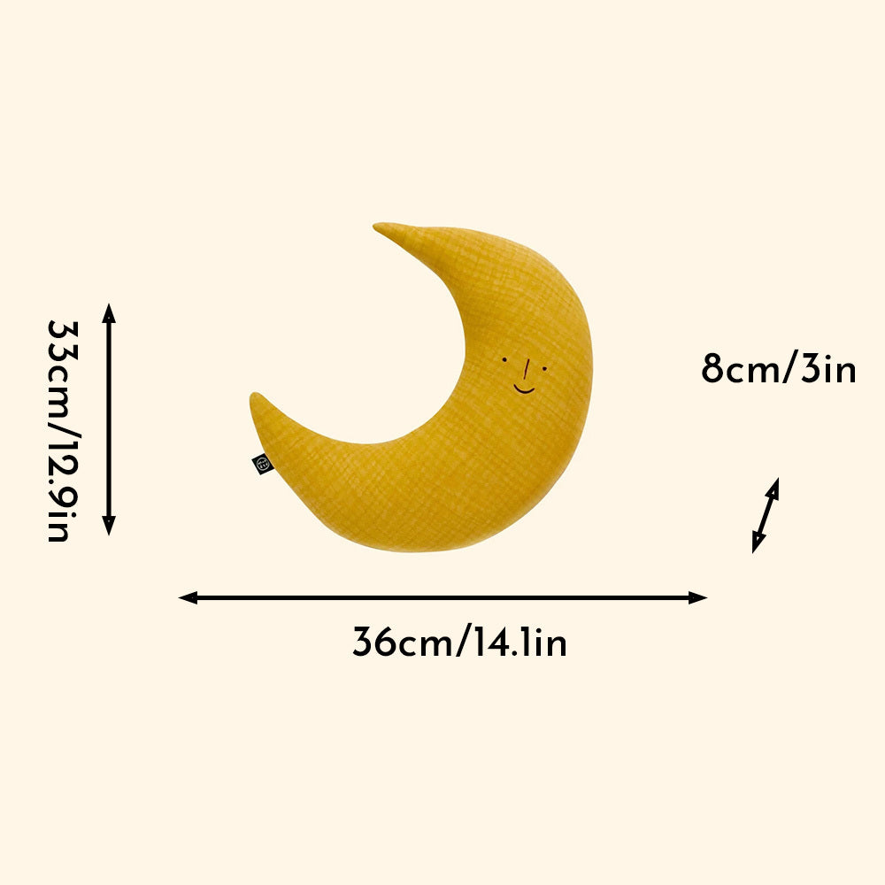 Children's Cute Doll Nap Pillow Baby Doll Newborn Soft And Comfortable Doll Backrest Sofa Waist Pillow Home Decor Cute Pure Cotton Comfortable Pillow Embroidered Moon Headrest Cute Pure Cotton Comfort