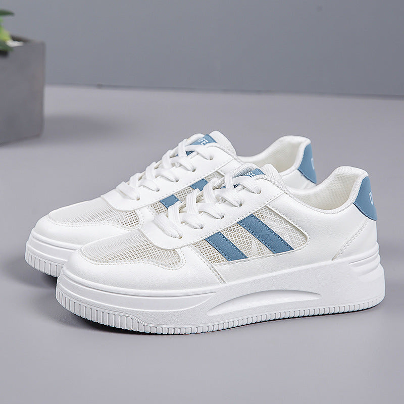 Breathable Platform Light White Shoes Women's Mesh Casual Sneaker