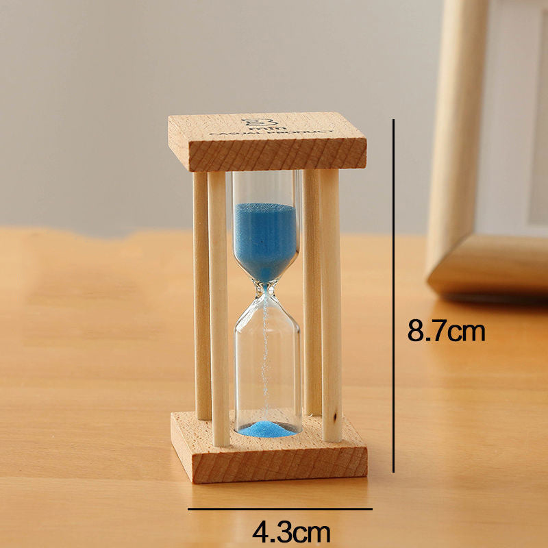 Sand Clock Timer Log Safety Fall Protection Children's Brushing Creative Wooden Decoration Home Decorations