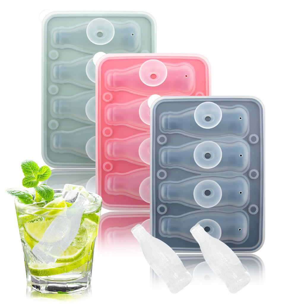 Coke Bottle Ice Tray Silicone With Cover Ice Mold